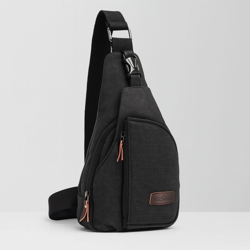Caden Mens Crossbody Bag | Lightweight Vintage Canvas, Adjustable Strap 2