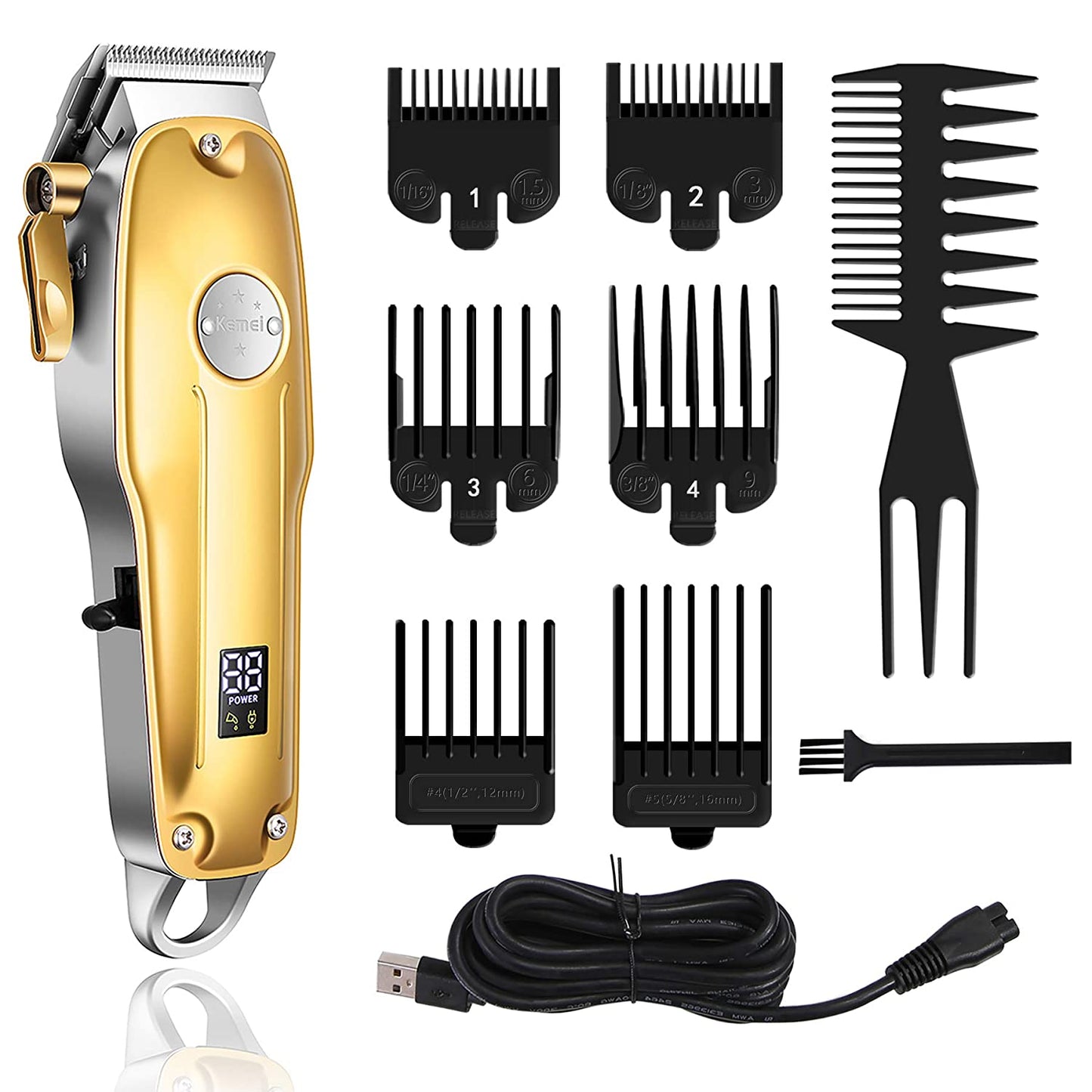 Gleam 3-in-1 Hair Clipper Set | Cordless Hair Clipper, T-Blade Trimmer, Foil Razor 7