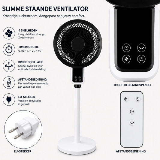 Aeris Standing Fan | Adjustable 3D Oscillation, Quiet Operation 0