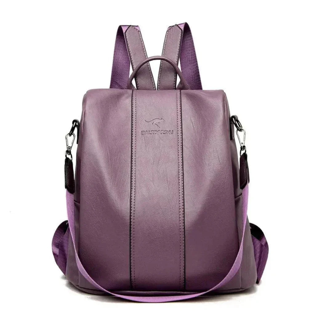 Alera Anti-Theft Backpack | Water-Repellent PU Leather, RFID Protection 4