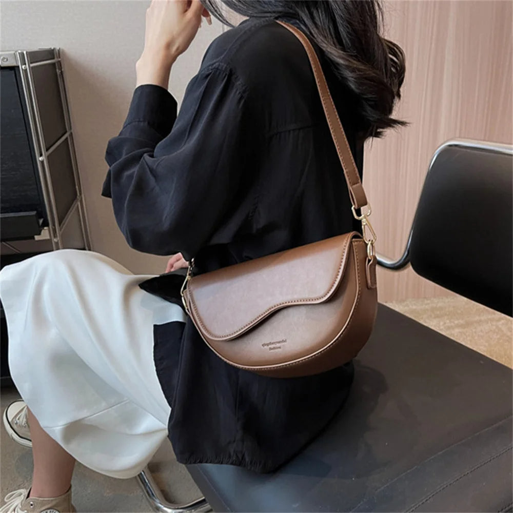 Alyssa Black Shoulder Bag | PU Leather, Wide Strap 6