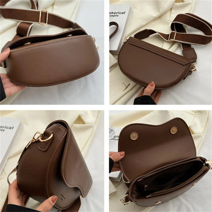 Alyssa Black Shoulder Bag | PU Leather, Wide Strap 7
