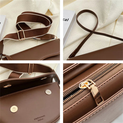 Alyssa Black Shoulder Bag | PU Leather, Wide Strap 8