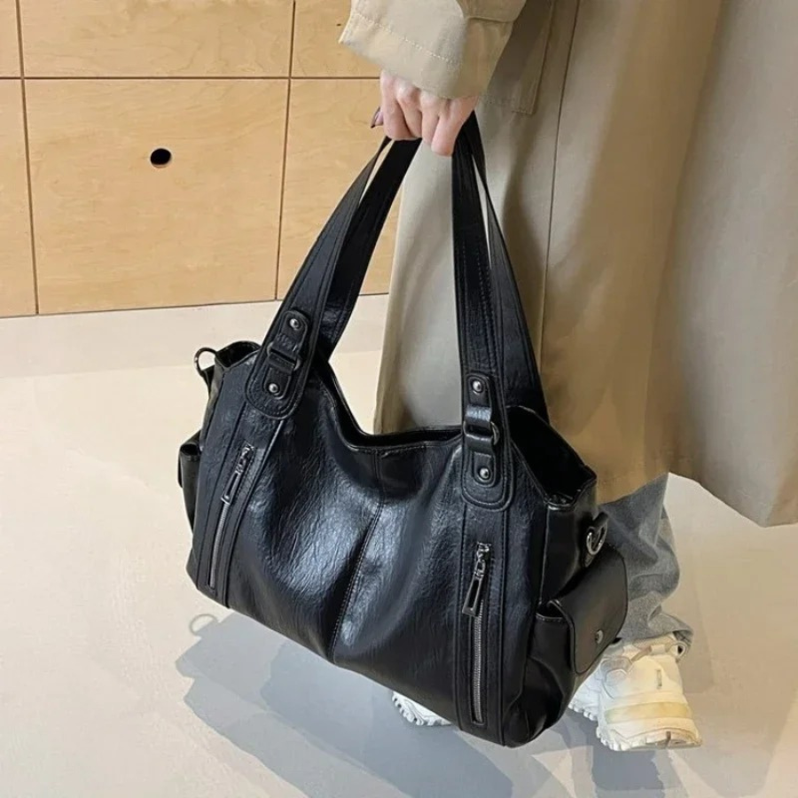 Amber Shoulder Bag | Vegan Leather, Spacious Design 0