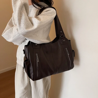 Amber Shoulder Bag | Vegan Leather, Spacious Design 1