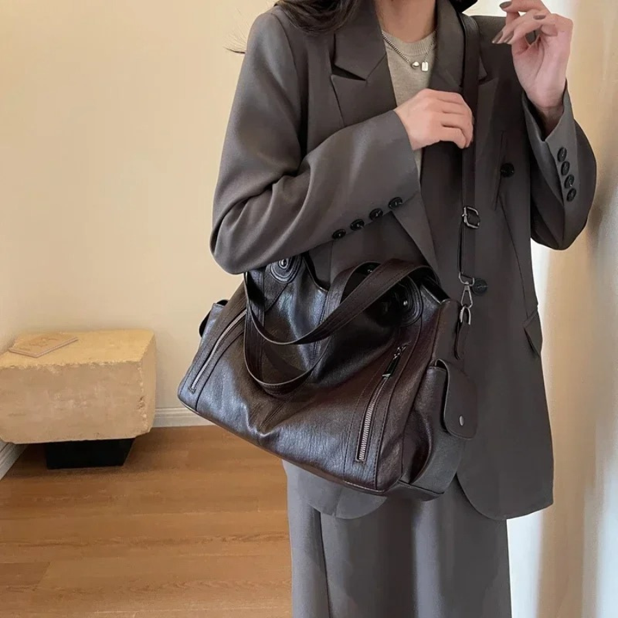Amber Shoulder Bag | Vegan Leather, Spacious Design 2