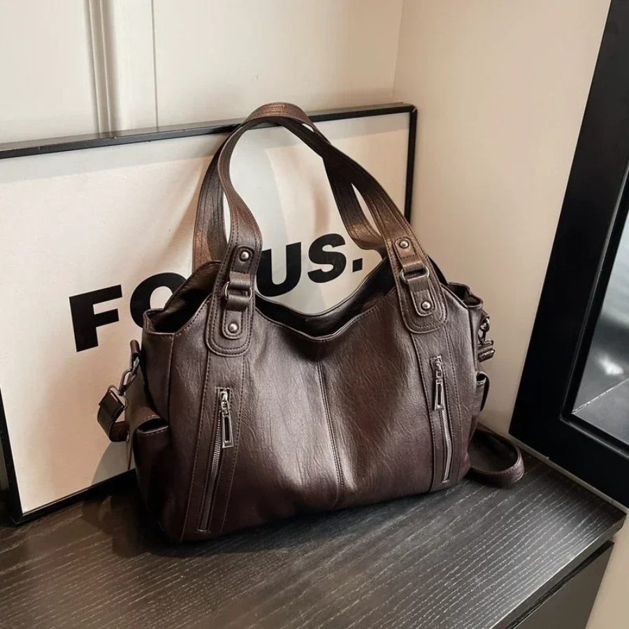 Amber Shoulder Bag | Vegan Leather, Spacious Design 4