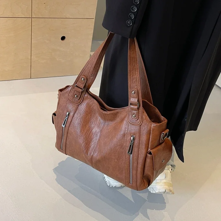 Amber Shoulder Bag | Vegan Leather, Spacious Design 5
