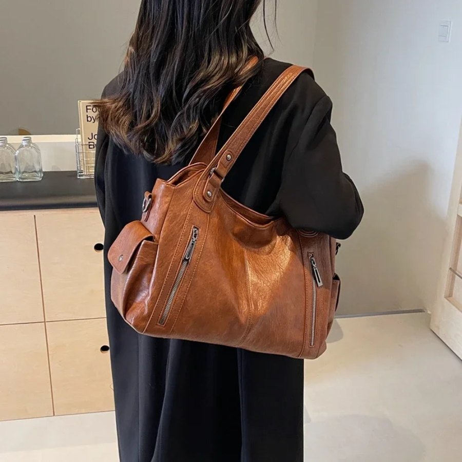 Amber Shoulder Bag | Vegan Leather, Spacious Design 6