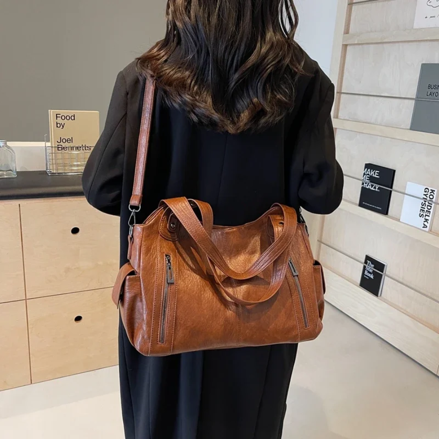 Amber Shoulder Bag | Vegan Leather, Spacious Design 7