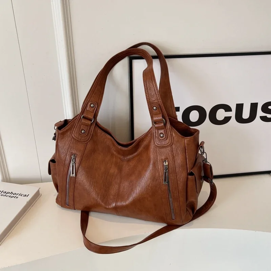 Amber Shoulder Bag | Vegan Leather, Spacious Design 8