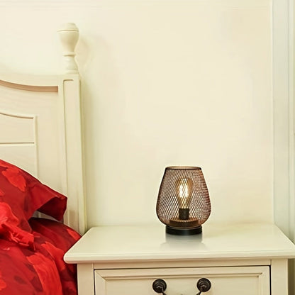 AuroraMesh Table Lamps Set | Industrial Metal Mesh, Set of Two 3