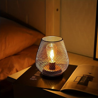 AuroraMesh Table Lamps Set | Industrial Metal Mesh, Set of Two 5