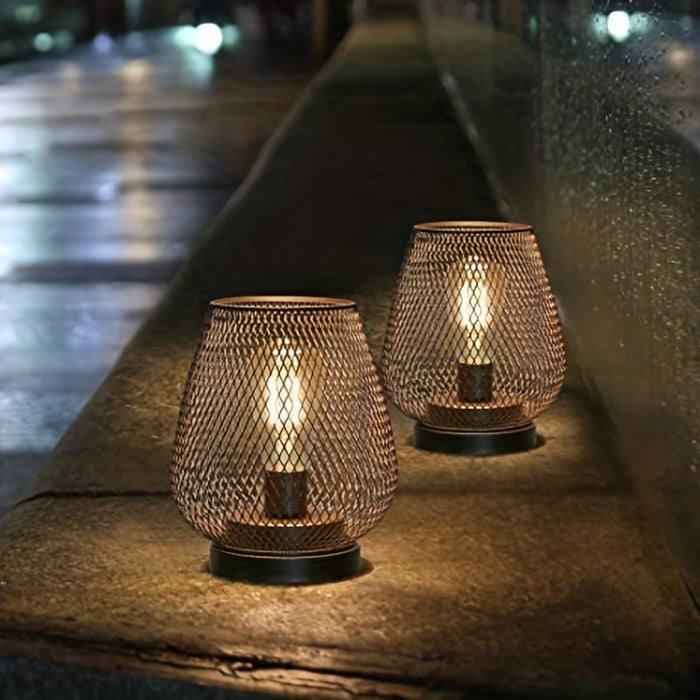 AuroraMesh Table Lamps Set | Industrial Metal Mesh, Set of Two 6