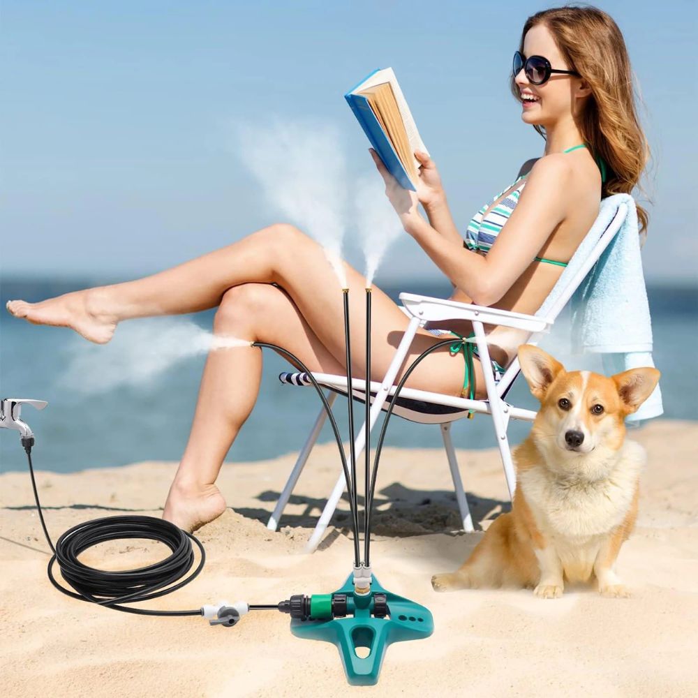 BreezeFree Outdoor Misting System | Adjustable, Weather-Resistant Cooling Solution 2