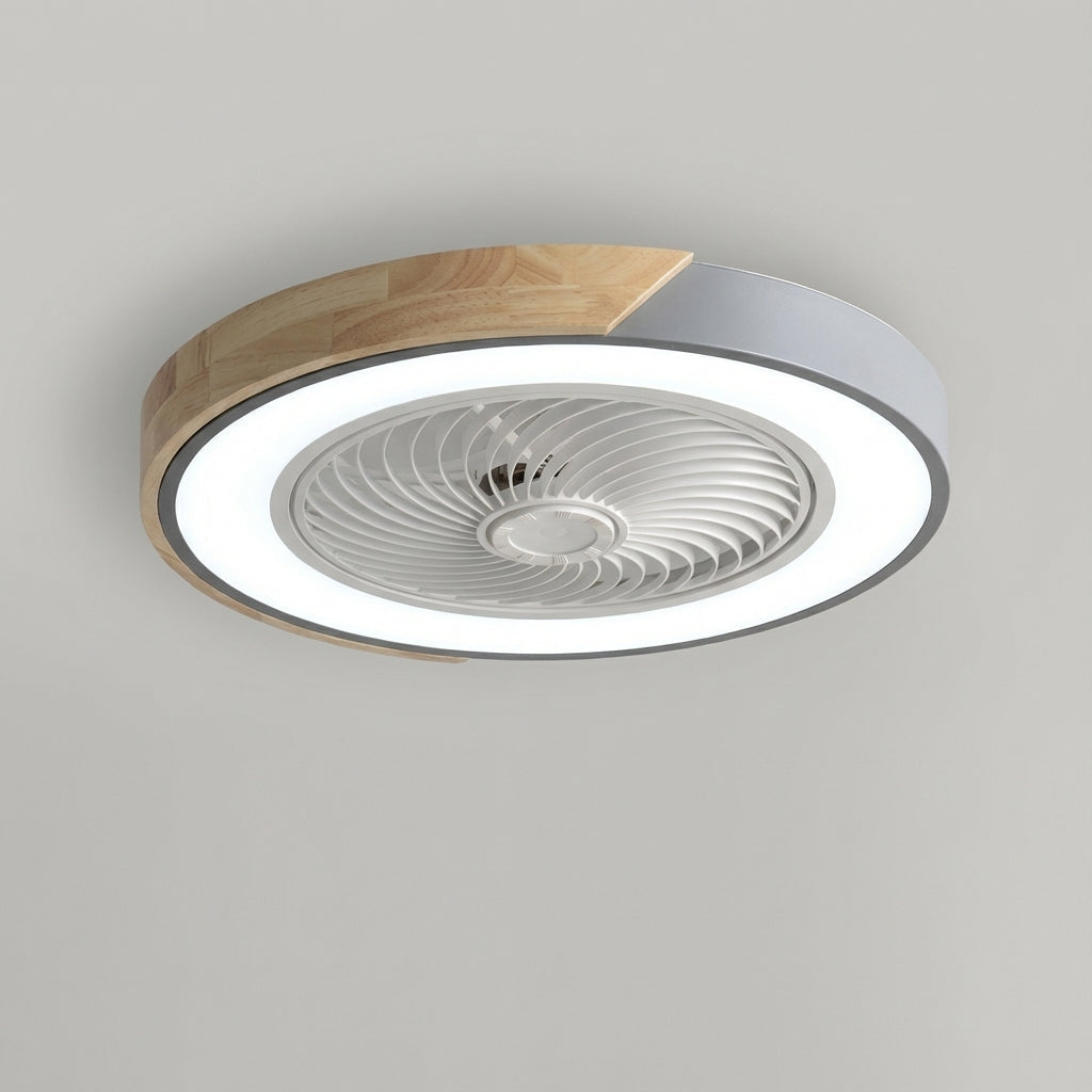 Breezeo Flush Mount Ceiling Fan | Bladeless, Integrated LED, Remote Controlled 0