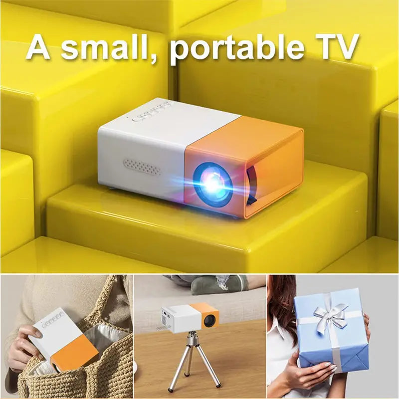 BrightBeam Mini Projector | Compact LED, Built-In Speakers, HDMI Compatible 4