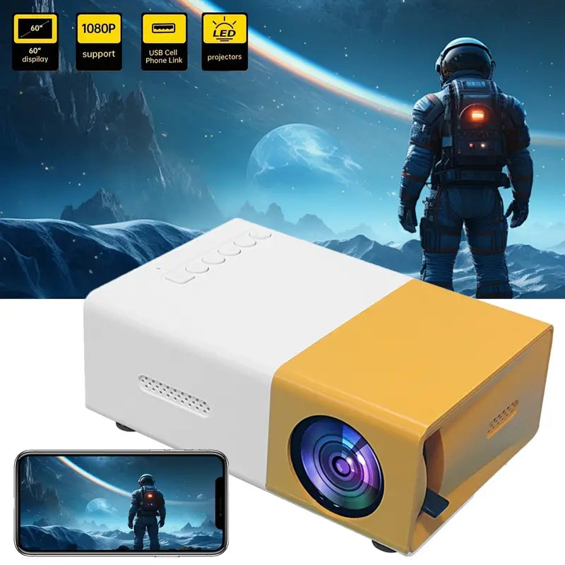 BrightBeam Mini Projector | Compact LED, Built-In Speakers, HDMI Compatible 8