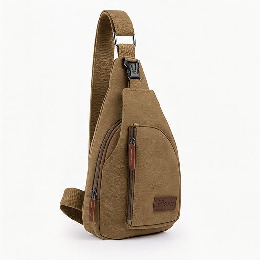 Caden Mens Crossbody Bag | Lightweight Vintage Canvas, Adjustable Strap 0