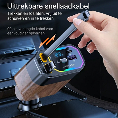 Cavo 4-in-1 Car Charger | 120W Fast Charging, Foldable Cable 2