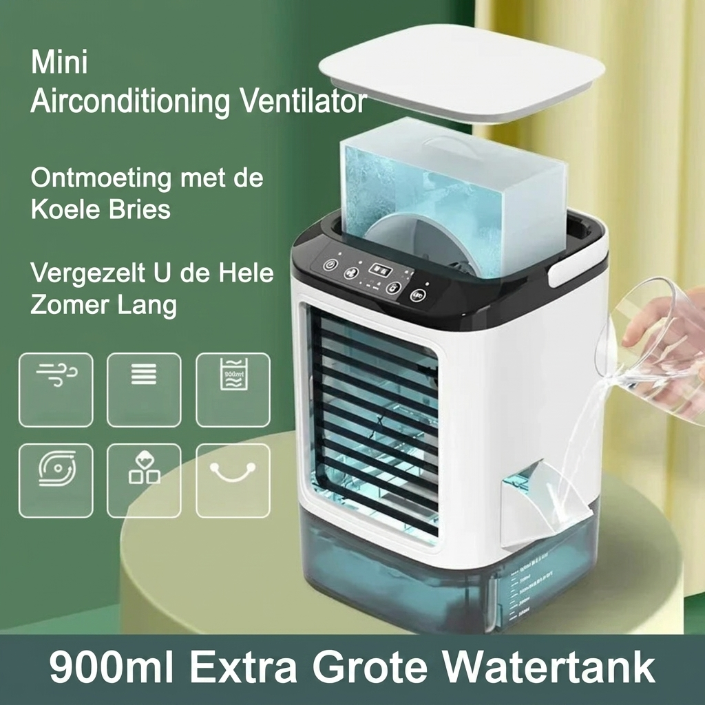 Cielo Compact Misting Fan | Ultrasonic Humidifier, Adjustable Speed, 900 ml Tank 1