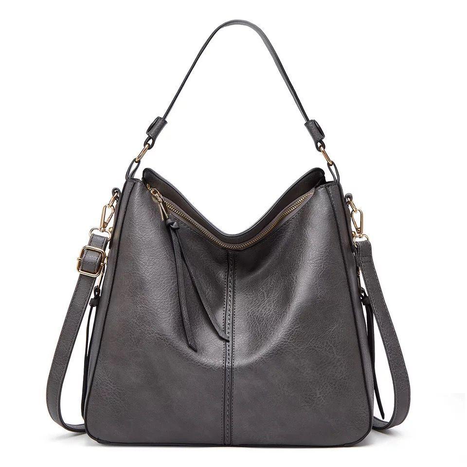 Clara Shoulder Bag | Soft Leather with Gold Accents 14
