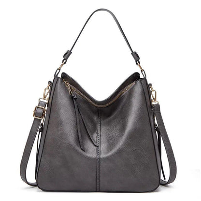 Clara Shoulder Bag | Soft Leather with Gold Accents 14