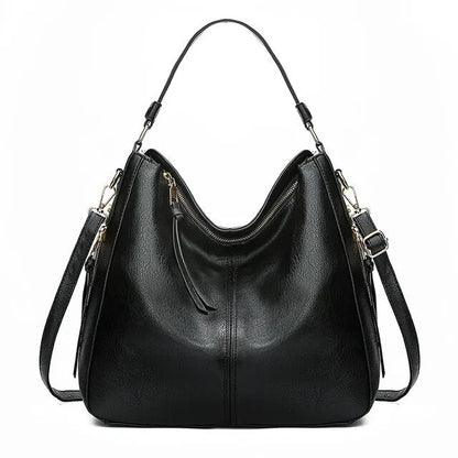 Clara Shoulder Bag | Soft Leather with Gold Accents 6