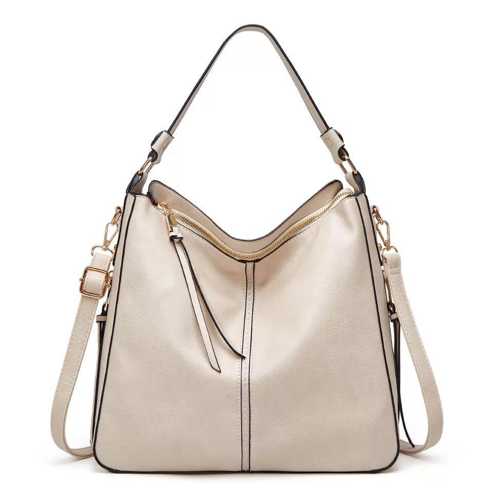Clara Shoulder Bag | Soft Leather with Gold Accents 8