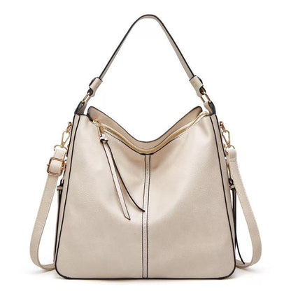 Clara Shoulder Bag | Soft Leather with Gold Accents 8