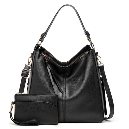 Clara Shoulder Bag | Soft Leather with Gold Accents 9