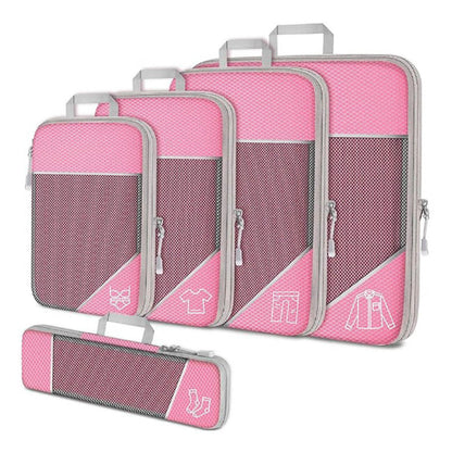 Cora Compression Packing Cubes | Space-Saving, Lightweight Nylon Set for Travel 3