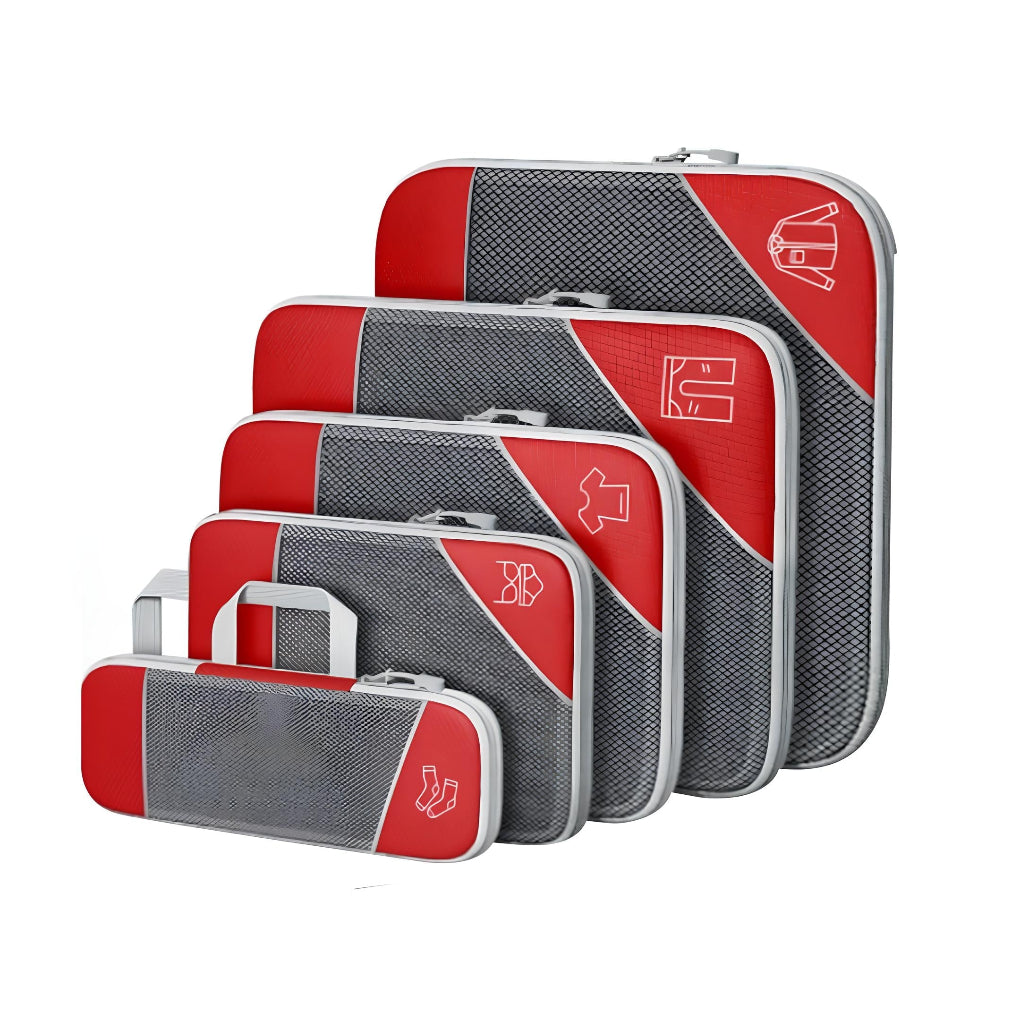 Cora Compression Packing Cubes | Space-Saving, Lightweight Nylon Set for Travel 6