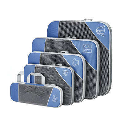 Cora Compression Packing Cubes | Space-Saving, Lightweight Nylon Set for Travel 7