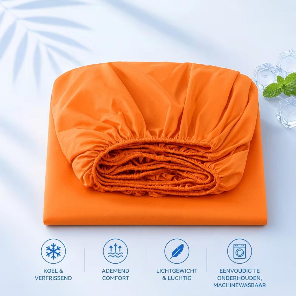 Cora Cooling Fitted Sheet | Breathable, Moisture-Regulating Fabric 3