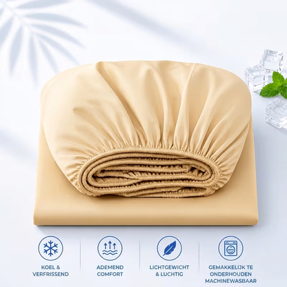 Cora Cooling Fitted Sheet | Breathable, Moisture-Regulating Fabric 5