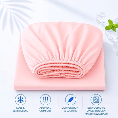 Cora Cooling Fitted Sheet | Breathable, Moisture-Regulating Fabric 8