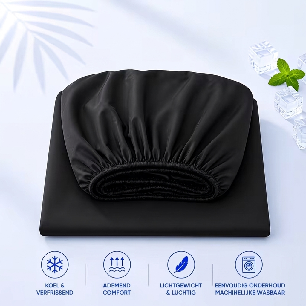 Cora Cooling Fitted Sheet | Breathable, Moisture-Regulating Fabric 9
