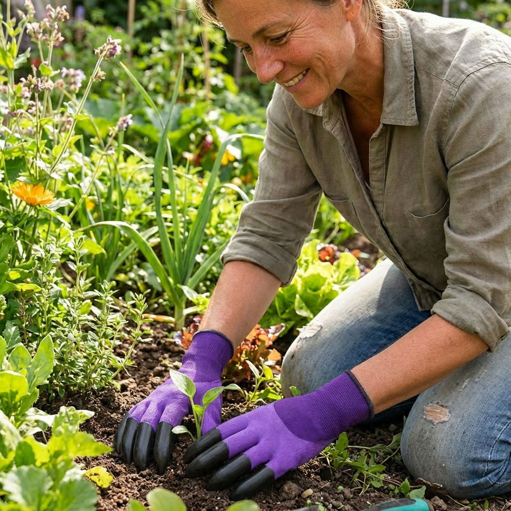 Cora Garden Gloves | Built-In Claw Tools for Digging, Durable Fabric 1