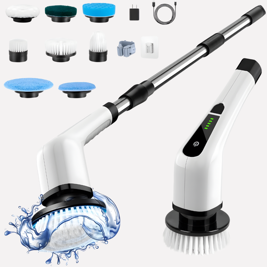 Cora Power Scrubber | Cordless, Adjustable Handle, 8 Brush Heads 0