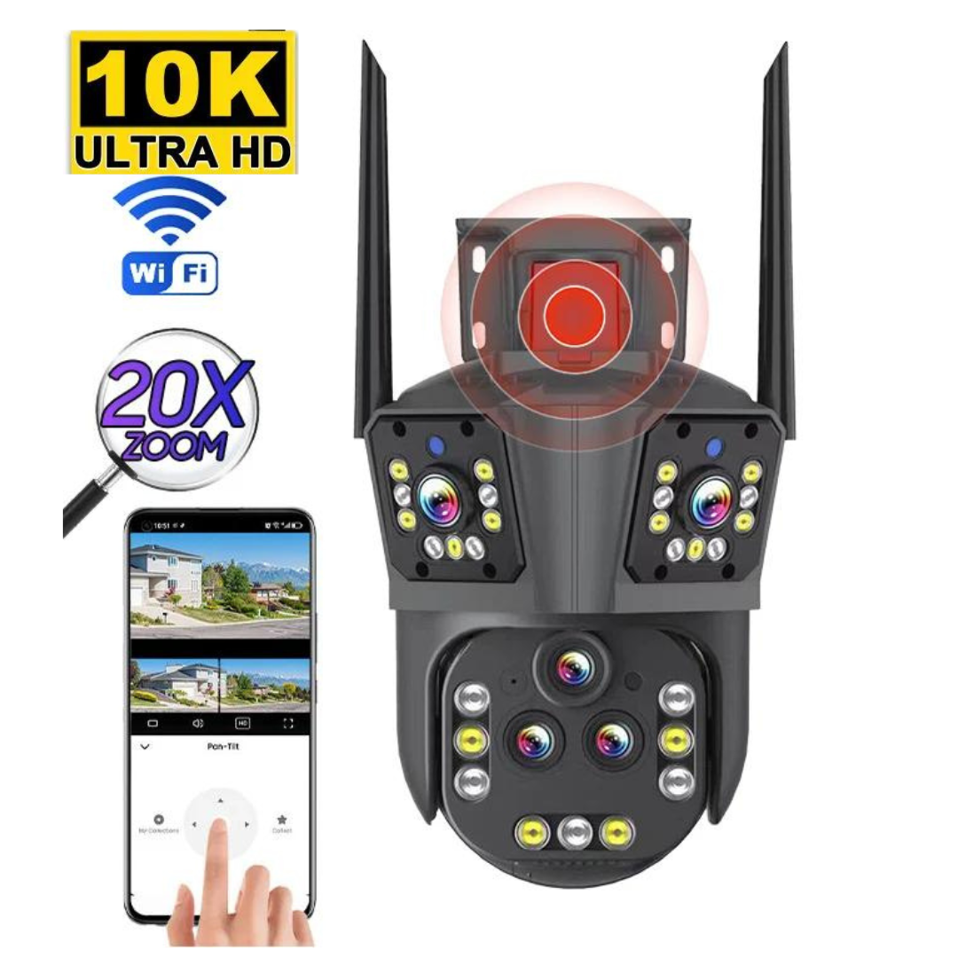 DualGuard Ultra 10K Security Camera | 20MP Ultra HD, 20x Optical Zoom 0