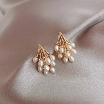 Elara Tassel Earrings | 18K Gold-Plated Silver with Pearl Accents for Women 1