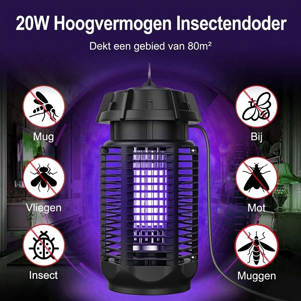 Elios Electric Bug Zapper | 20W UV Light, Waterproof Insect Killer 1