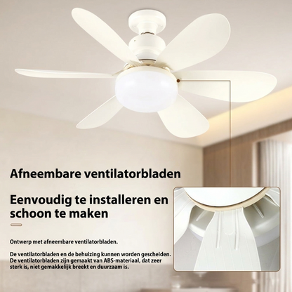Elios LED Ceiling Fan Lamp | E27 Base, Remote Control, Dimmable Lighting 5