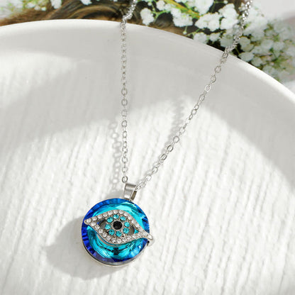 Elysia Evil Eye Necklace | Spiritual Protection Alloy Pendant 3