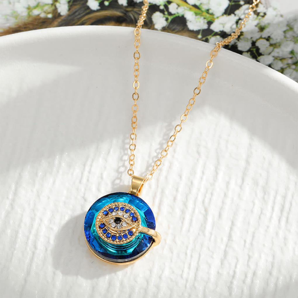 Elysia Evil Eye Necklace | Spiritual Protection Alloy Pendant 6