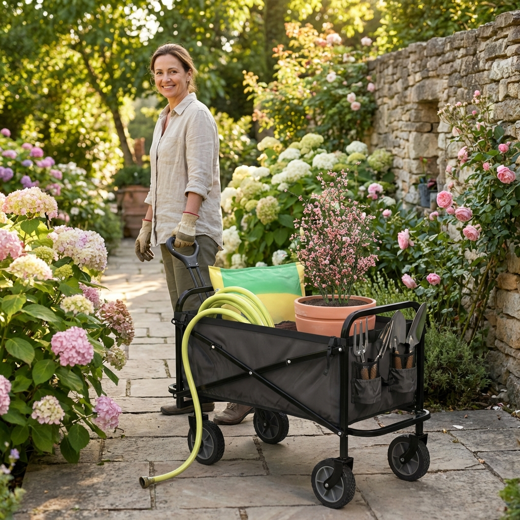 Falcon Heavy Duty Wagon Cart | Collapsible Utility Design, 265 lb Capacity 1
