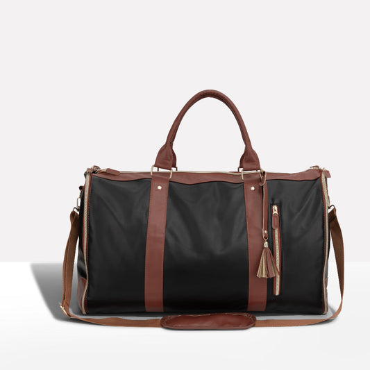 Folio Weekend Bag | Foldable PU Leather Patchwork 0