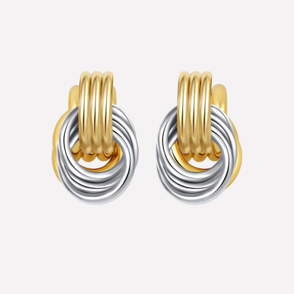 Gala Dangle Earrings for Women | Gold Finish, Oversized Knot Design 5