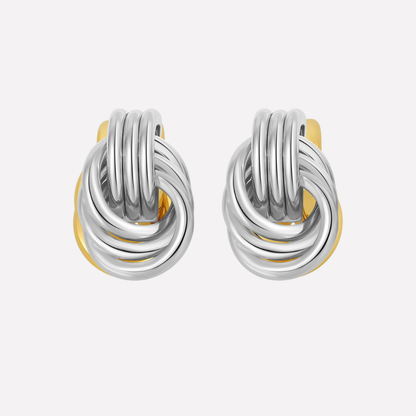Gala Dangle Earrings for Women | Gold Finish, Oversized Knot Design 6